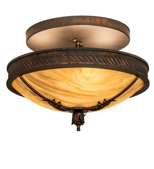 Hoja Three Light Semi-Flushmount in French Bronzed (57|216090)