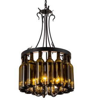 Tuscan Vineyard Five Light Pendant in Black Metal (57|214047)