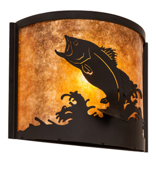 Leaping Bass One Light Wall Sconce in Oil Rubbed Bronze (57|210341)