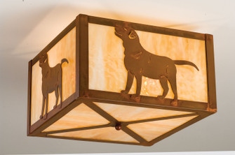 Labrador Retriever Two Light Flushmount in Rust (57|20763)