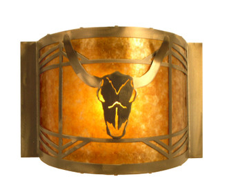 Steer Skull One Light Wall Sconce in Antique Copper (57|20760)