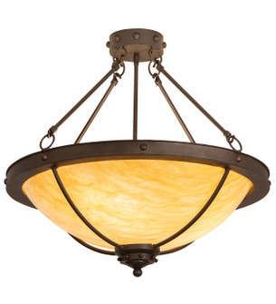 Freya Three Light Semi-Flushmount in Wrought Iron (57|205083)