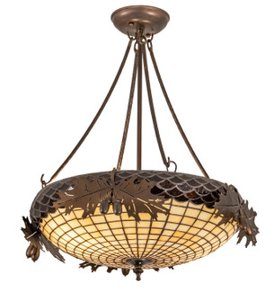 Oak Leaf & Acorn Two Light Semi-Flushmount in Antique Copper (57|204731)