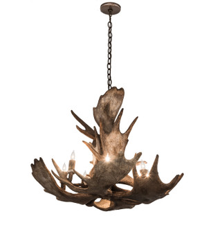 Antlers Ten Light Chandelier in Antique Copper (57|200438)