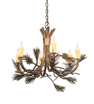 Woodland Pine Six Light Chandelier in Antique Copper,Burnished (57|200184)