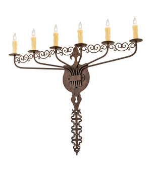 Almonte Six Light Wall Sconce in Rust (57|199190)