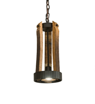 Barrel Stave One Light Pendant in Natural Wood,Oil Rubbed Bronze (57|199066)