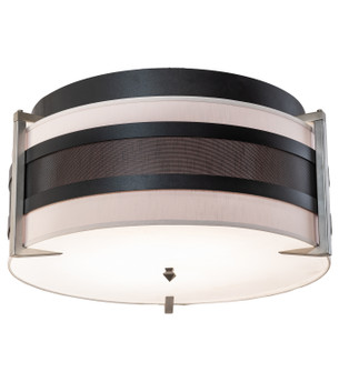 Nathan Six Light Flushmount in Black Metal,Brushed Nickel (57|195622)