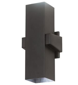 Quadrato Two Light Wall Sconce in Textured Black (57|195603)