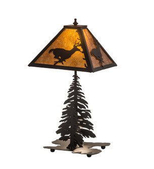 Deer On The Loose Two Light Table Lamp in Black Metal (57|194300)