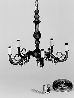 Fancy Five Light Chandelier Hardware in Mahogany Bronze (57|19425)