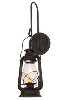 Miners Lantern One Light Wall Sconce in Black Metal (57|191984)