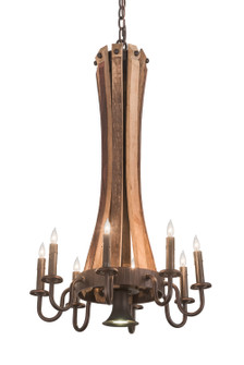 Barrel Stave Nine Light Chandelier in Mahogany Bronze (57|191707)