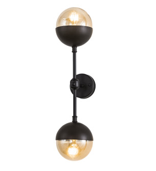 Bola Two Light Wall Sconce in Black Metal (57|190424)