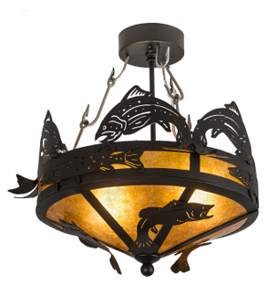 Catch Of The Day Two Light Flushmount in Textured Black (57|189731)