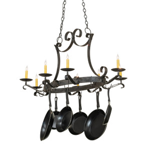 Laramie Eight Light Pot Rack in Antique Pewter (57|188401)