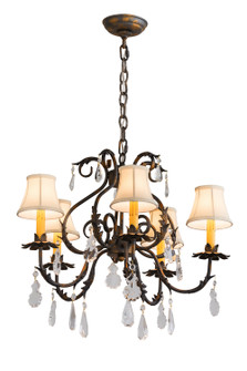 Chantilly Five Light Chandelier in French Bronzed,Crystal (57|187283)