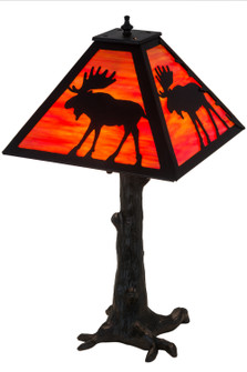 Lone Moose Three Light Table Lamp in Textured Black/Oa (57|187276)