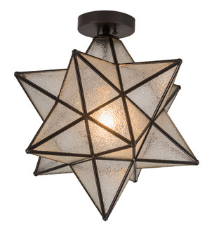 Moravian Star One Light Flushmount in Antique,Weathered Brass (57|186688)