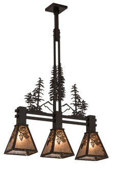 Winter Pine Three Light Island Pendant in Oil Rubbed Bronze (57|186436)