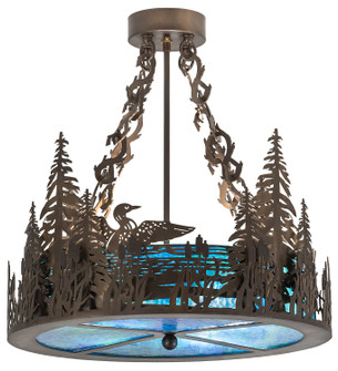 Loon Four Light Semi-Flushmount in Antique Copper (57|185846)