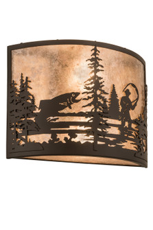 Fly Fishing Creek Two Light Wall Sconce in Oil Rubbed Bronze (57|185798)
