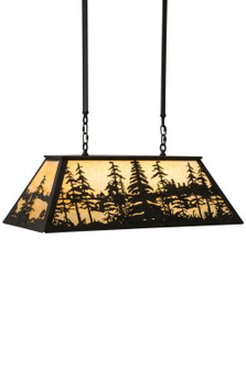 Tall Pines Six Light Oblong Pendant in Timeless Bronze (57|182464)