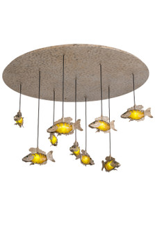 Tiervis Nine Light Pendant in Mahogany Bronze (57|182290)