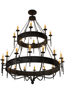 Marta 24 Light Chandelier in Black Metal (57|182268)