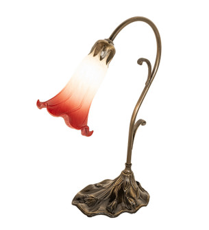 Pink/White One Light Mini Lamp in Antique Brass (57|182113)