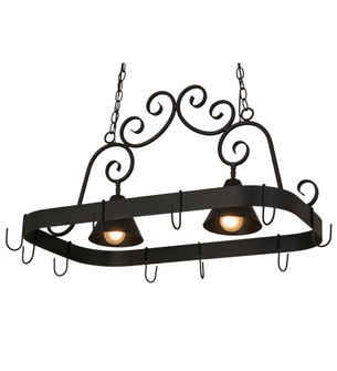 Elana Two Light Pot Rack in Blackwash (57|181987)