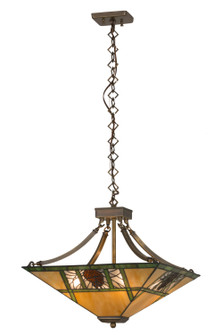 Pinecone Ridge Four Light Pendant in Antique Brass (57|181232)