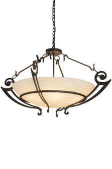 Ceres Six Light Inverted Pendant in Gilded Tobacco Creme Carrare (57|181009)