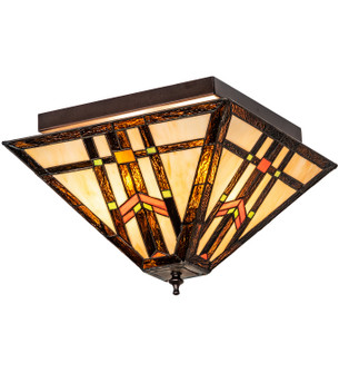 Prairie Wheat Three Light Flushmount in Mahogany Bronze (57|178890)