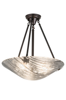 Metro Fusion Three Light Inverted Pendant in Craftsman Brown (57|177725)