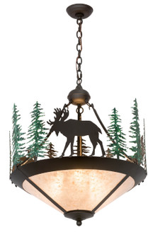 Wandering Moose Three Light Inverted Pendant in Oil Rubbed Bronze (57|177721)