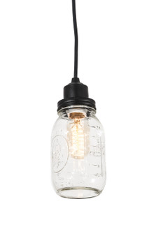 Mason Jar One Light Pendant in Black Metal (57|176579)