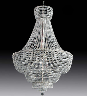 Beethoven Eight Light Chandelier in Chrome,Crystal (57|174419)