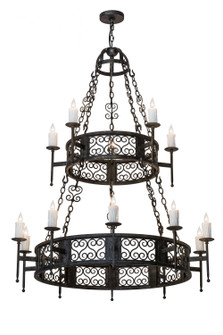 Toscano 15 Light Chandelier in Black Metal (57|174330)