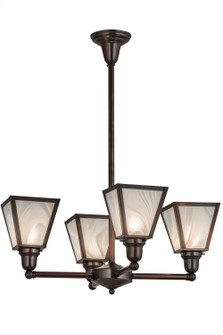 Metro Four Light Chandelier in Weathered Antique Brass (57|174107)