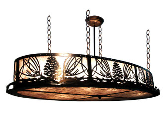 Mountain Pine Eight Light Inverted Pendant in Antique Copper (57|17239)