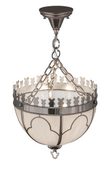 Gothic Three Light Inverted Pendant in Polished Nickel (57|168837)