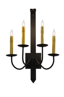 Primitive Four Light Wall Sconce in Black Metal (57|166717)