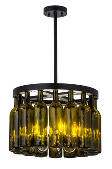 Tuscan Vineyard Five Light Chandelier in Black Metal (57|164832)