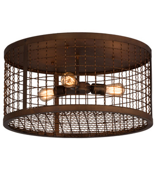 Paloma Golpe Three Light Flushmount in Vintage Copper (57|164225)