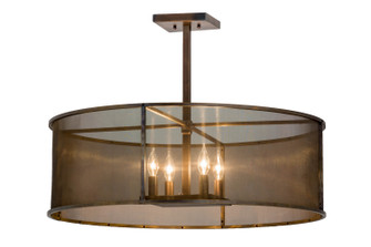 Cilindro Four Light Pendant in Antique Brass (57|163842)