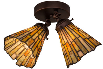 Delta Two Light Flushmount in Mahogany Bronze (57|163434)