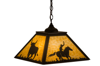 Cowboy & Steer Two Light Pendant in Timeless Bronze (57|162725)