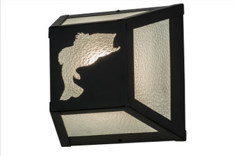 Leaping Bass One Light Wall Sconce in Black Metal (57|162706)