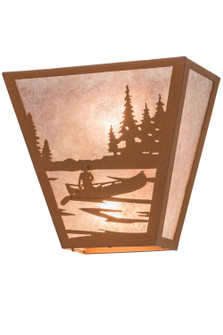 Canoe At Lake Two Light Wall Sconce in Earth (57|161654)